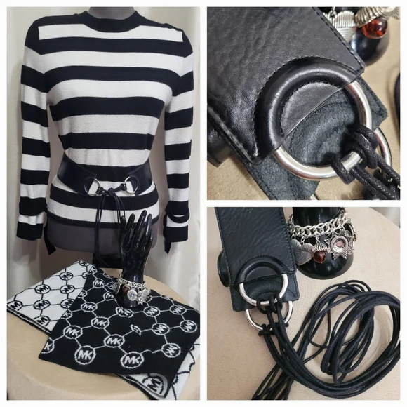 Leather Belt / O/S - Picture 3 of 7